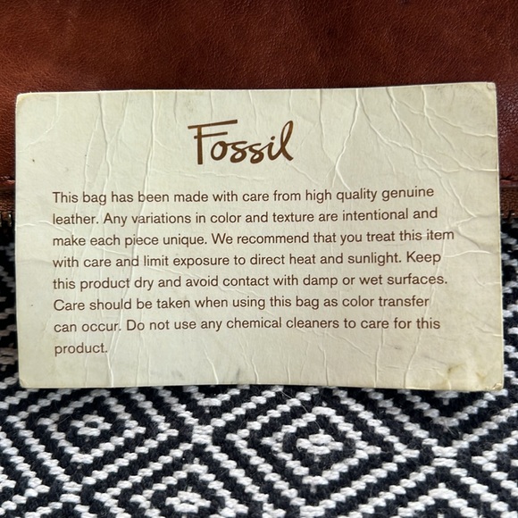 FOSSIL Genuine Leather Crossbody Bag Vintage VGUC - Picture 8 of 8